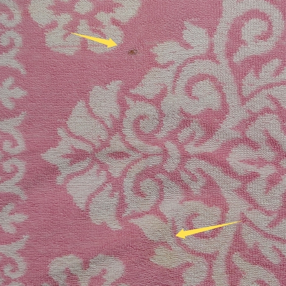 Vintage 80s St Marys Pink And White Floral Cotton Towels Set Of 2 - Picture 8 of 8